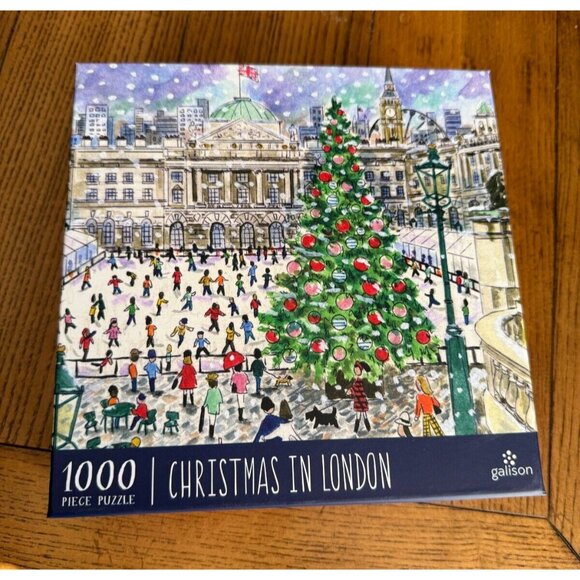 Michael Storrings CHRISTMAS IN LONDON 1000-Piece Jigsaw Puzzle Galison - Picture 1 of 4